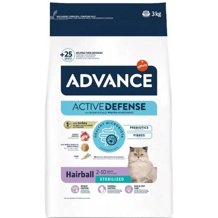 Advance Cat Sterilized Hairball with Turkey ІНДИЧКА корм для стерилізованих котів 3 кг (923915)